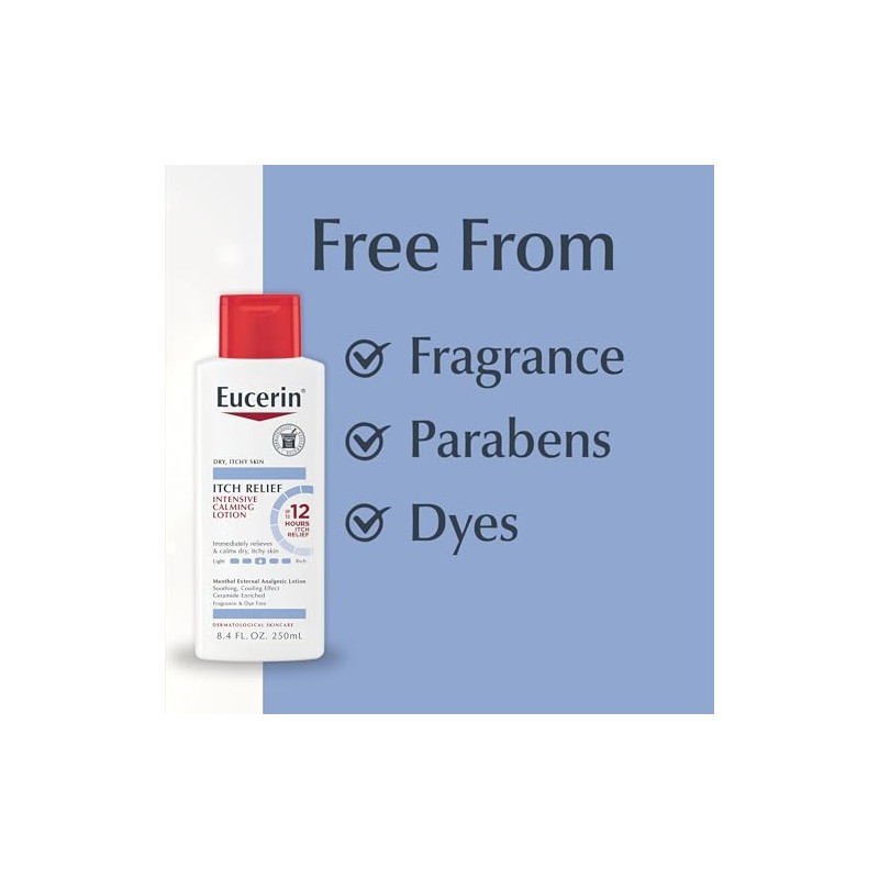 Eucerin Itch Relief Intensive Calming Lotion, Itch-Relieving Lotion for Sensitive