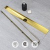 SaniteModar Linear Shower Drain, Gold Shower Drain 18 inch with
