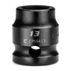 Capri Tools 13 mm Stubby Impact Socket, 1/2 in. Drive,