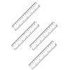 4 Pack 6-Inch Straight Rulers,Clear Plastic Ruler, Suitable for Student