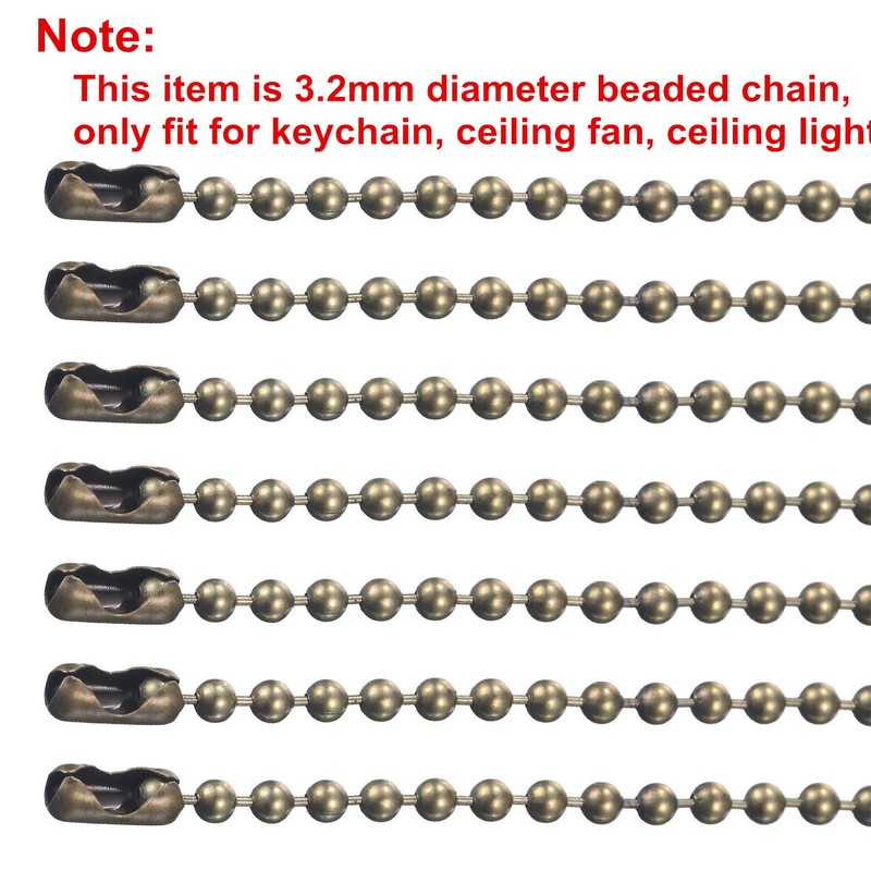 Beaded Pull Chain Extension with Connector, 10 Feet Beaded Roller