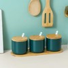 OnePine Set of 2 Sugar Bowl, 260ml Ceramic Spice Jar