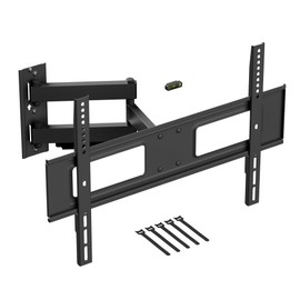D-Line TV Wall Bracket for 50-85 Inch TVs, Tilt, Turn and Extend TV Wall Bracket with Spirit Level, Full Motion TV Mount - VESA 200x200mm - 600x400mm, Holds up to 110lbs