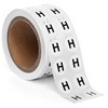 1000pcs Letter H Stickers, 0.5" Letter Sticker Dot Labels for