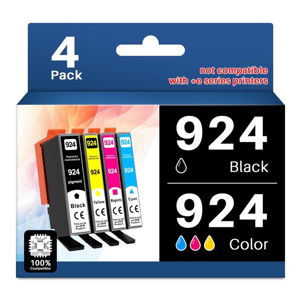 INK4U 924 Ink Cartridges for HP 924e Ink Cartridges Multipack