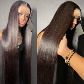 22 Inch Straight Lace Front Wigs Human Hair 13x4 HD 200% Density Lace Frontal Wig Pre Plucked with Baby Hair