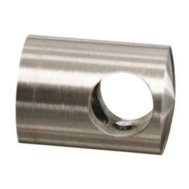 Cross Bar Holder for Diameter Bar 12 mm and Flat Connection Stainless Steel V2A Truss Holder Tube Clip Handrail VA Stair Railing Stair Railing Balcony Railing Balcony Terrace 1 Piece