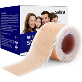 Láminas de silicona para cicatrices (rollo de 4 x 198 cm, 2 m) para eliminar cicatrices. Cinta de silicona de grado médico para la piel. Tira reutilizable para abdominoplastia, incisiones y qu