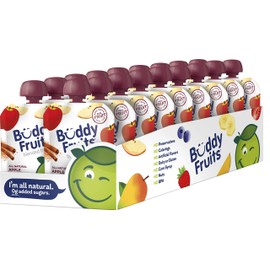 Buddy Fruits Snacks To Go Cinnamon Unsweetened Applesauce 3.2oz Pouch (18pk) Gluten-Nut-Dairy-Preservatives-BPA Free, Non GMO, Kosher