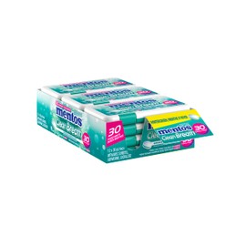 Mentos Clean Breath Wintergreen Mints - Sugar-Free Breath Mints for On-the-Go Freshness, 12 Packs of 30 Mint