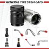 8PCS Tire Valve Stem Caps, Anodized Aluminum Corrosion Resistant Leak-Proof