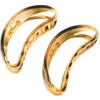 Large Hair Claw Clips, Curved Design, Brown and Black, 2-Pack