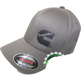 Dodge Cummins Dark Charcoal Gray Flexfit Flex fit Cap hat XL/XXL