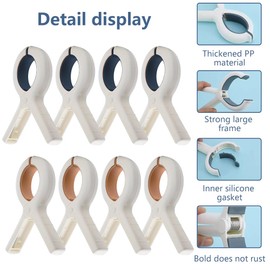 8 PCS Towel Clips for Sun Loungers,Non-Slip Clothespins Towel Clips,Sunbed Towel Clips,Beach Towel Pegs,Towel Pegs,Beach Towel Clips for Sun Loungers,For Pool Chairs, Clothes(3.94x3.15x0.59inch)
