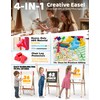 Kids Art Easel, Adjustable Wood Chalkboard, Easels for Toddlers
