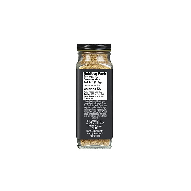 Watkins Gourmet Organic Spice Jar, IPA Seasoning, 3.6 oz. Bottle,