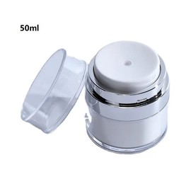 Eulique Organiser Luxury 15g/30g/50g airless cream pump jar empty acrylic personal care skincare travel bottle refillable cream container travel bottle set - Specification: 50ml