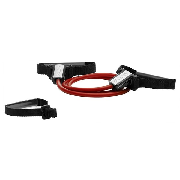 SKLZ Resistance Cable Set (ca. 9kg/20lb) -Trainingsband + Flex Handle + Türanker Trainingsgerät, rot-Schwarz, One Size
