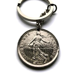 1975 France 5 Francs coin pendant La Semeuse the Sower & the Seed Paris Lyon Marseille Lille Toulouse Bordeaux Nantes Strasbourg Montpellier Rennes Grenoble Rouen Nice Toulon Tours Nancy Caen k000027