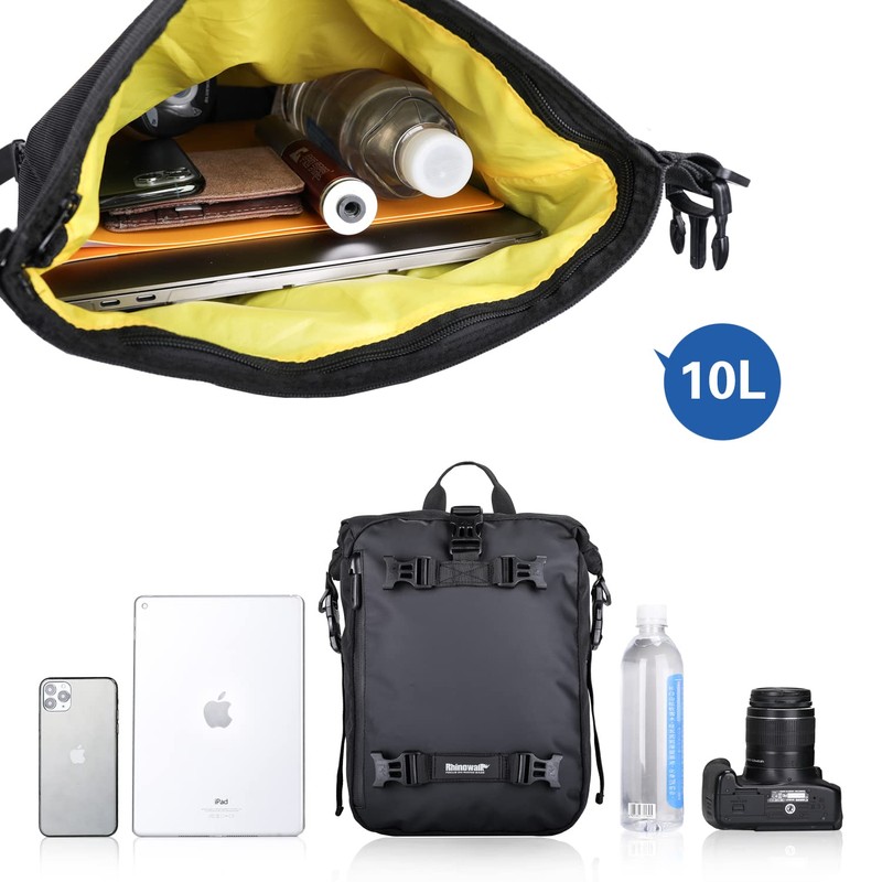 Rhinowalk Motorcycle Saddle Bag Waterproof Rear Rack Pannier Multi-Functional Trunk