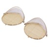 2Pcs Food Serving Tent Basket Fly Skeeter Insect Resistant Bamboo