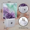 sndheke Purple Green Fluorite Marble Night Light, Luxury Rock Gemstone
