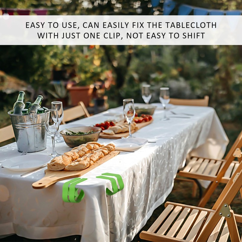USHXVG 8Pcs Outdoor Tablecloth Clips, 4Pcs Table Leg Pads, Tablecloth