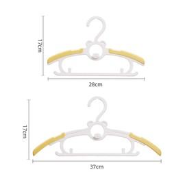 Vivi Bakie Baby Hangers, Telescopic, Set of 15, 3 Colors, 4 Tiers, Kids Clothes Hangers Space Saver, Kids Hangers