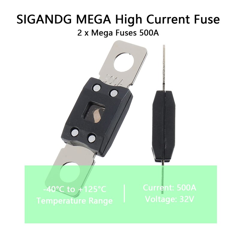 SIGANDG Mega High Current Fuse Screw Fuse Mega Fuse 500