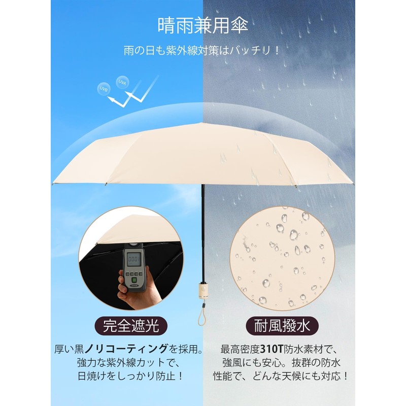 Parasol, Folding Umbrella 【2025 Latest 310T High-Density Fabric UV Cut