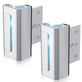 2Pack AceMining Door Reinforcement Lock Withstands 800lbs of Force - Silver Extra Child Proof Door Lock with 8 Screws Prevents Unauthorized Entry,Add a Door Security Lock for Home Safety & Privacy