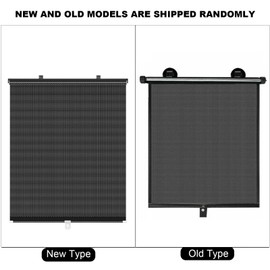 Car Side Window Sunshade 2pcs Car Retractable Side Window Sunshade Shield Cover Roll Curtain Visor Side Window Sun Shade for Baby (Black)