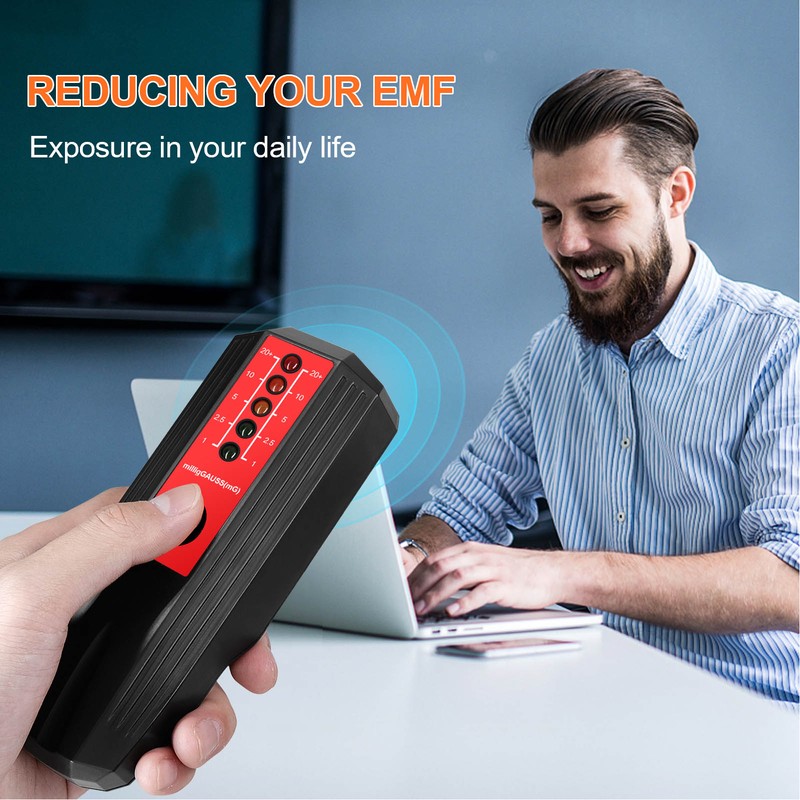 EMF Meter Magnetic Field Detector Electromagnetic Radiation Tester with 5
