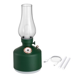 Vintage Light Humidifier Quiet USB Charging Dimmable Small Aroma Diffuser Humidifier Desk Lamp for Bedroom Office Living Room Green