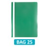 Hamelin A4 Green Polypropylene Project Folders, Pack of 25 -