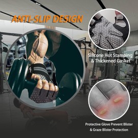 Workout Gloves for Men and Women,Ventilated Weight Lifting Gym Gloves with Wrist Wrap Support,for Weightlifting,Full Palm Protection,Training,Fitness,Hanging(Medium) (Black, X-Large)