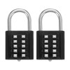 MECCANIXITY Combination Padlock, 10-Digit Push Button Padlock 5-Position Locking Mechanism