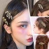 Snake-Shaped Hair Clips - Women's Retro Alloy Rhinestone Flat Clamps,
