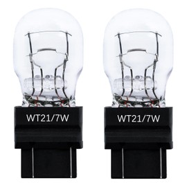 FAXCARS WT21/7W OEM Standard Halogen Replacement Rear Tail Brake Turn Signal Light Bulb 12V 21W Long Life, Pack of 2