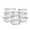 Bayco Glass Storage Containers with Lids, 9 Sets, Meal Prep