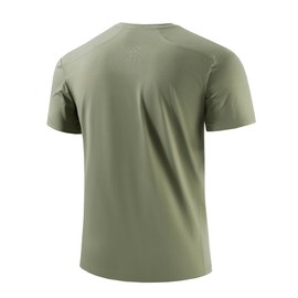 SENBWL Mens Pickleball Shirts Dry Fit Moisture Wicking Lightweight Reflective Print Short Sleeve Tennis Sport Gym Athletic Night Running Workout T-Shirts for Men 8367 Army Green 3XL