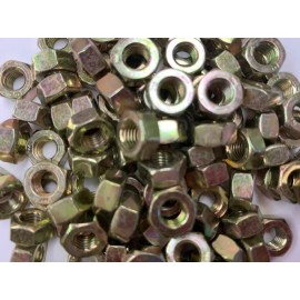 PFC 1/4-28  Hex Nut Grade 8 Yellow Zinc Plated --  100 PCS --  NEW fine thread