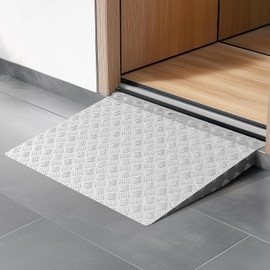 gardhom Threshold Ramps for Doorways 2-6" Rise Aluminum One-Piece Portable Door Ramp for Wheelchairs for Home Steps Entry Ramp for Doorways for Scooters, Power Chairs, Walkers, 900LBS Load Capacity