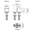 JUBEST Black Aluminum Floor Guide for Sliding Barn Door Hardware