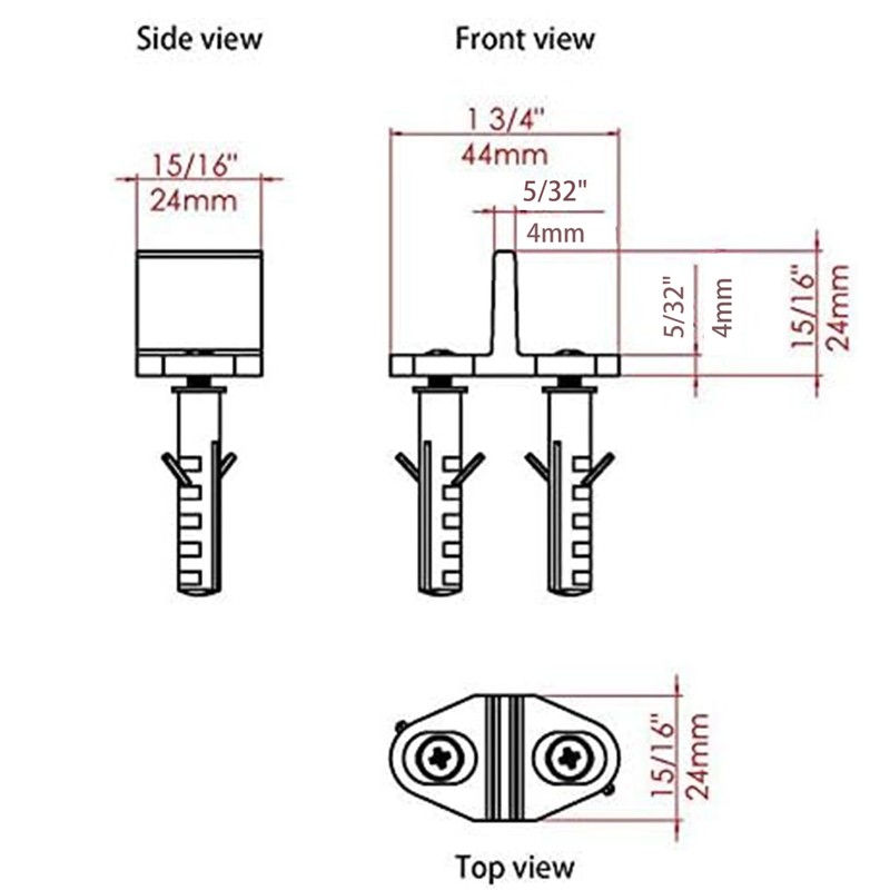 JUBEST Black Aluminum Floor Guide for Sliding Barn Door Hardware