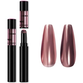 Pluma en polvo para uñas, efecto espejo, decoración con purpurina para uñas, equipo de pigmento para manicura, polvo para uñas con efecto cromado