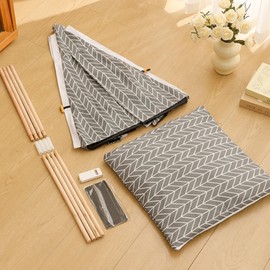 GeerDuo Pet Teepee, Portable Pet Tents for Small Dogs or Cats, Puppy Sweet Bed Washable Dog or Cat Houses with Cushion(Grey,24in)