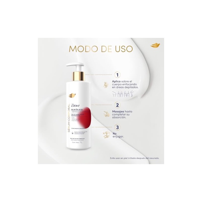 Dove Sérum Corporal Glicólico Reparador de Textura 1L
