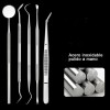 Herramienta Limpieza Dental Acero Quita Sarro 9 Piezas Kit