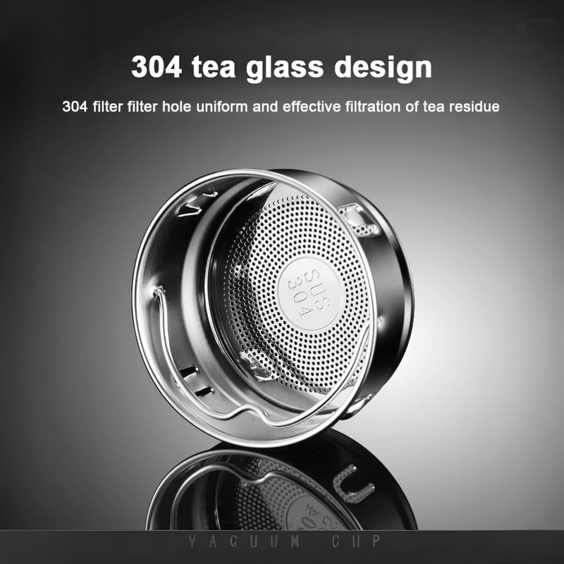 TEQY Thermos Flask with LED Display, 500 ml, Stainless Steel